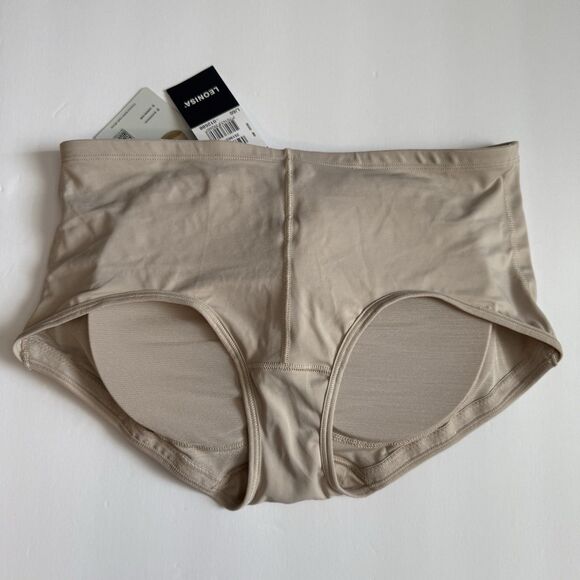 NWT Leonisa Women's Magic Butt Lift Rear-Padded Brief Light Beige Nude Large - Picture 2 of 4